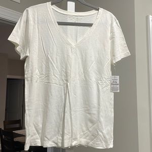 Lucky Brand White Crew Neck Tee-Brand New